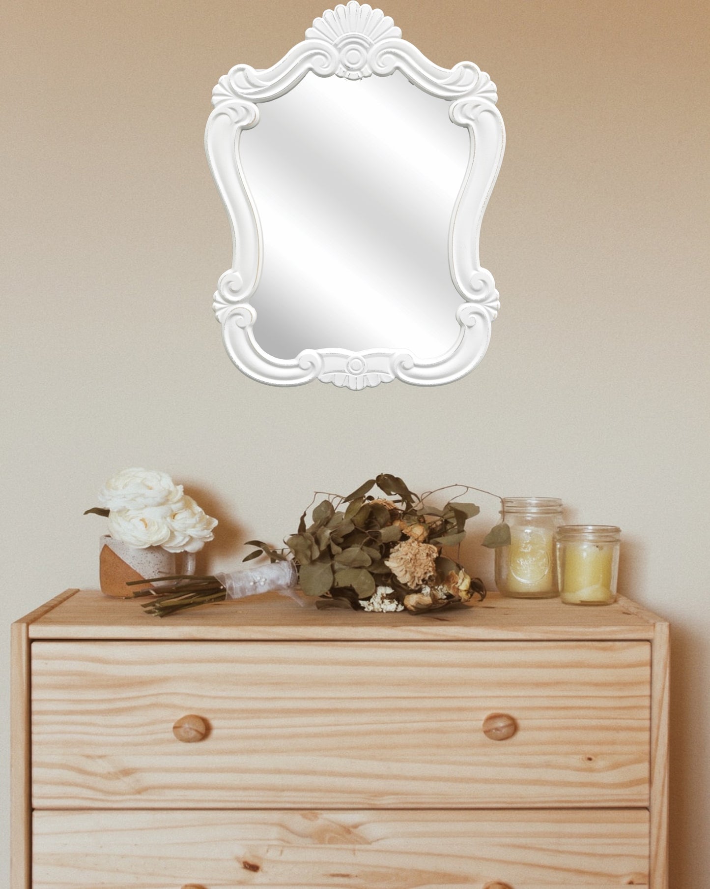 Venice White Accent Mirror