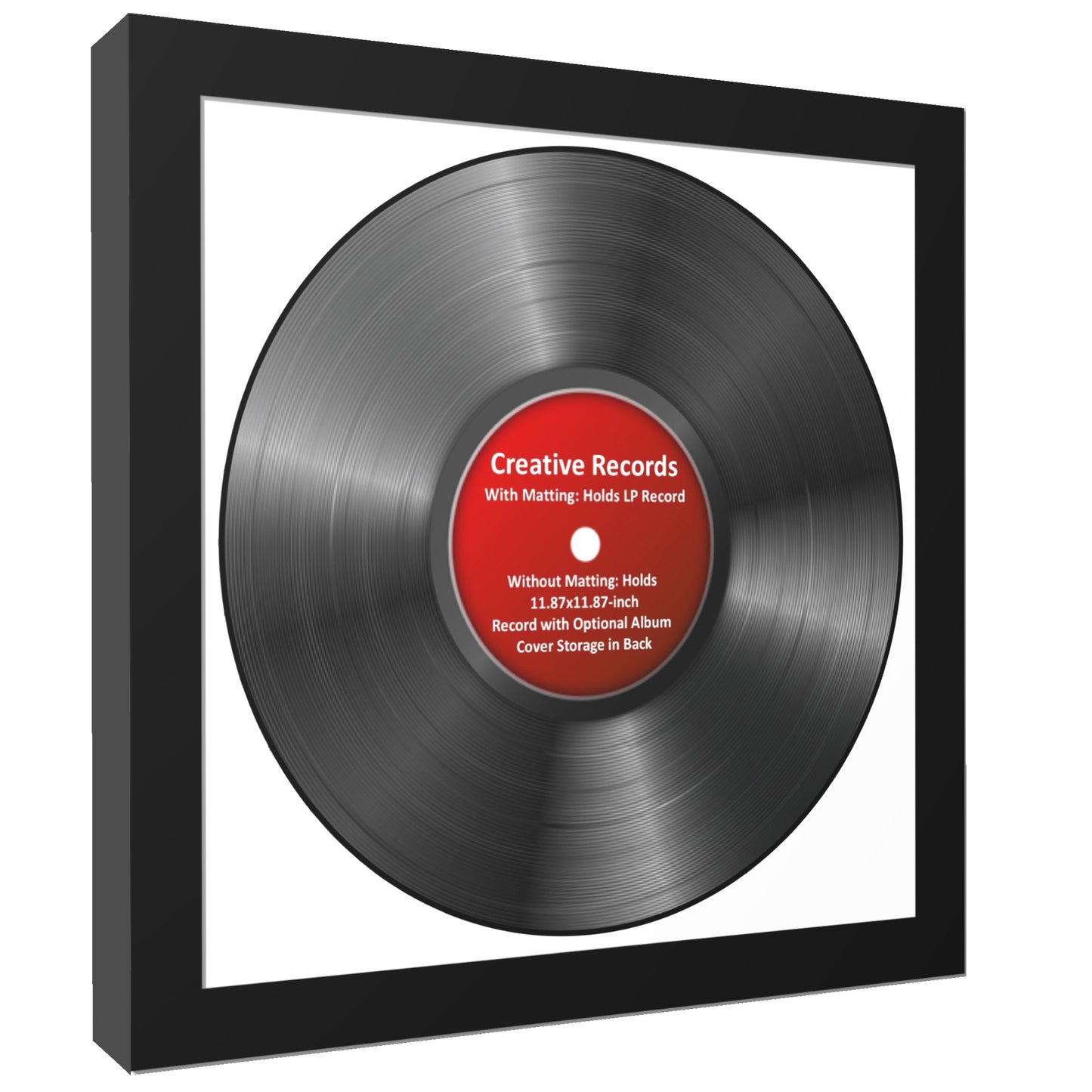 12" Manhattan Black Vinyl Disc Frame