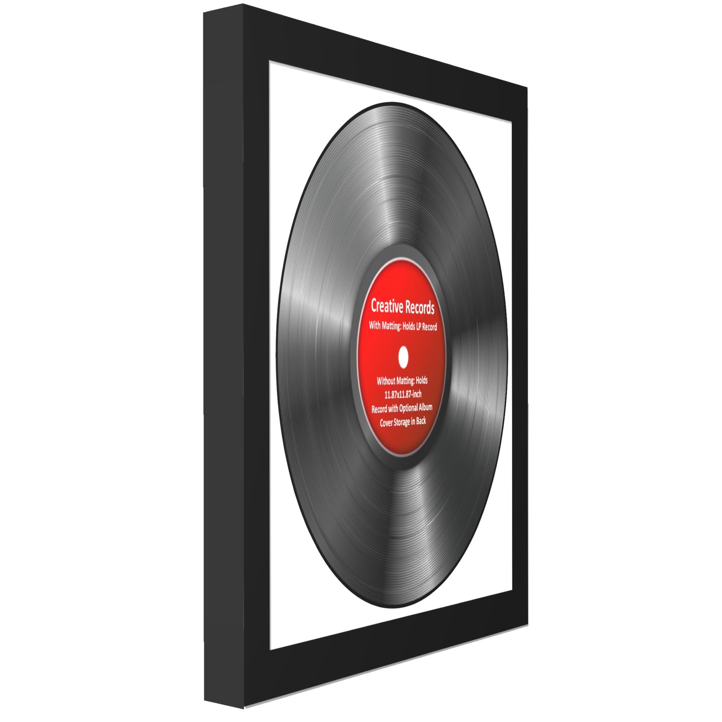 12" Manhattan Black Vinyl Disc Frame