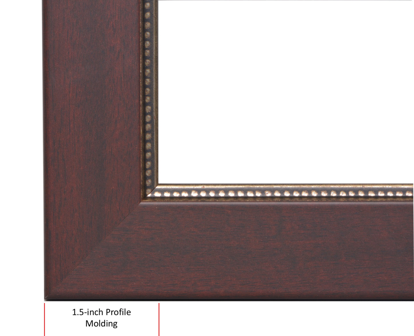 6x8 thru 16.5x20.5 Empire Mahogany Diploma Frame with Mat