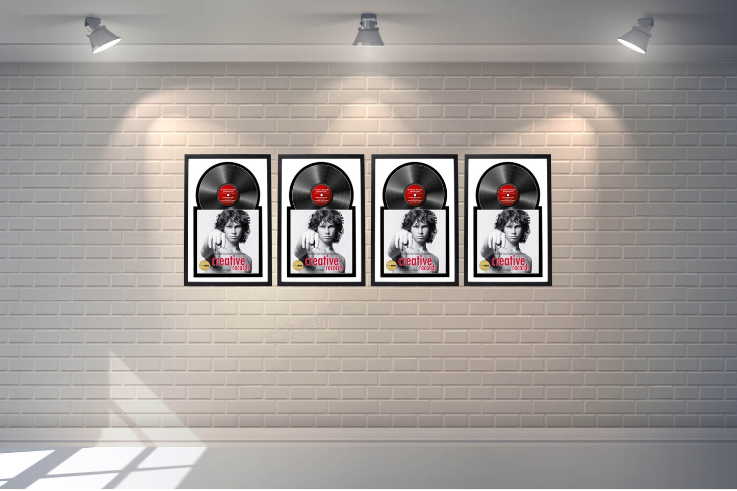12" Manhattan Black Jukebox Record Frame, Holds One 12" Disc and Album Cover
