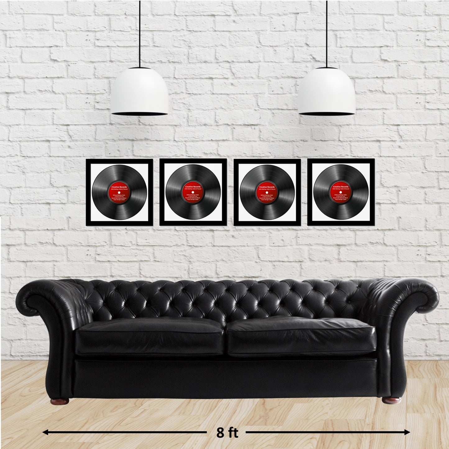 12" Manhattan Black Vinyl Disc Frame