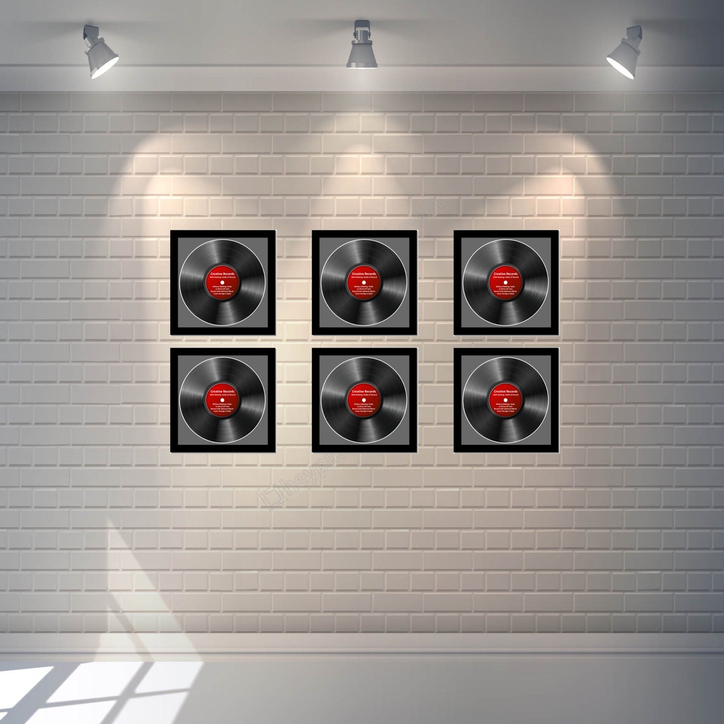12" Manhattan Black Vinyl Disc Frame