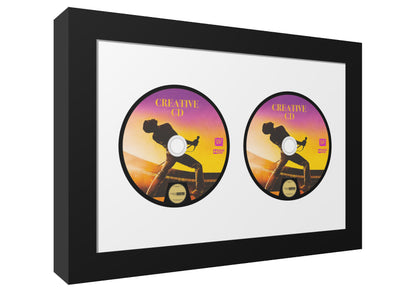 CD Double Disc Frame in our Manhattan Black Molding