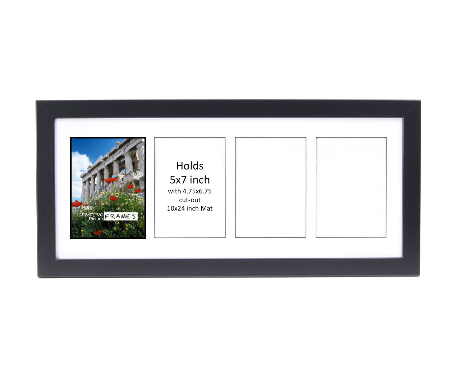 5x7 Multi 1-10 Opening Manhattan Black Picture Frame Collage
