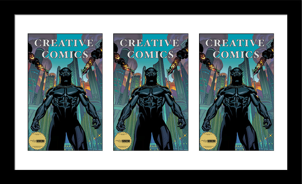 Triple Comic Book Frame with Mat