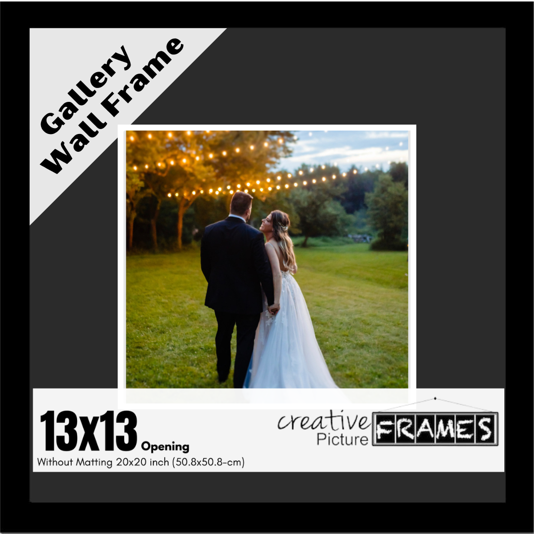 Gallery Wall Picture Frame 20x20 with Mat Opening Option