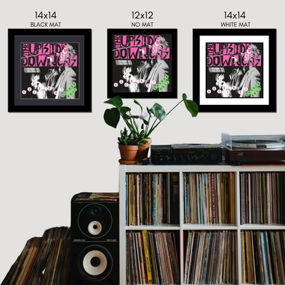 10.5x10.5-inch Manhattan Black Vinyl Album Cover Record Frame Displays up to a 10 1/2 Jacket with Glass and Installed Wall Hanger