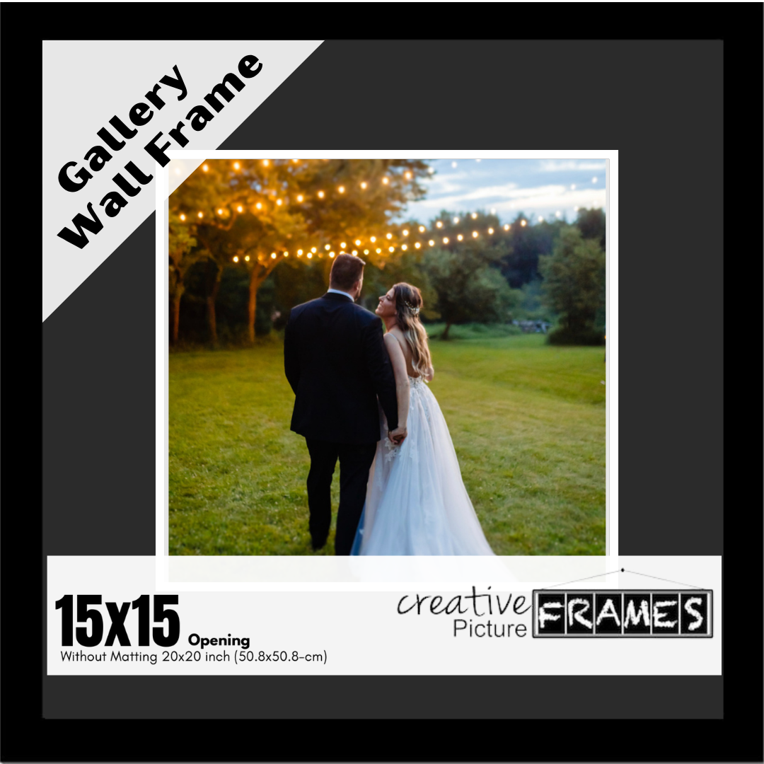 Gallery Wall Picture Frame 20x20 with Mat Opening Option