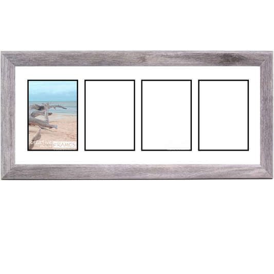 4x6-inch Multi 1-14 Opening Driftwood Picture Frame