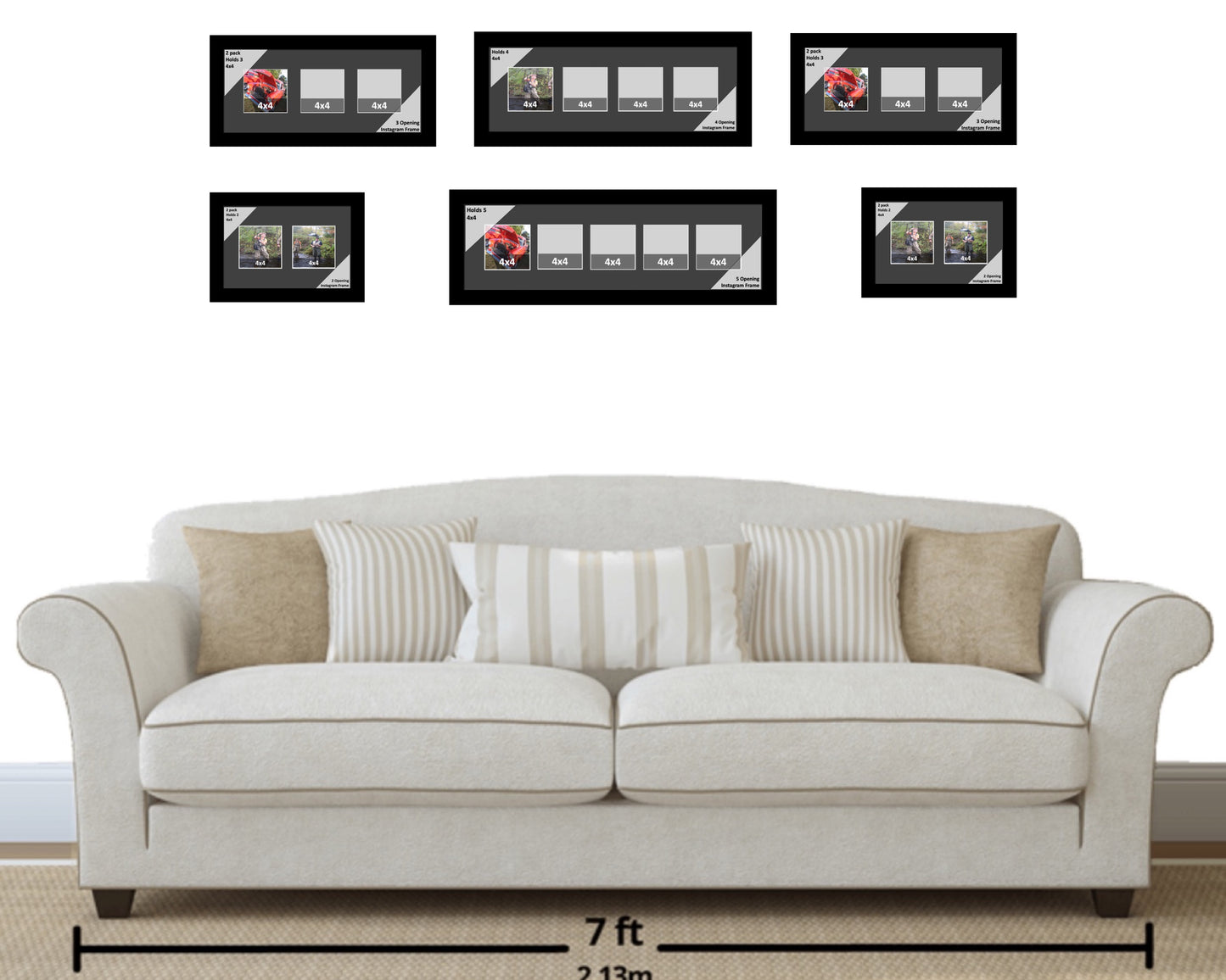 4x4 Multi Opening Picture Frame