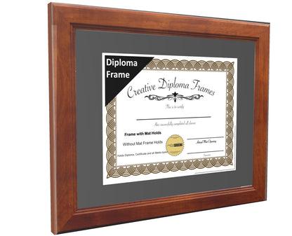 Dakota Walnut Diploma Frame with Mat