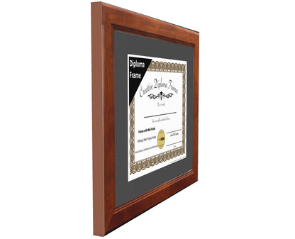 Dakota Walnut Diploma Frame with Mat