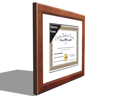 Dakota Walnut Diploma Frame with Mat