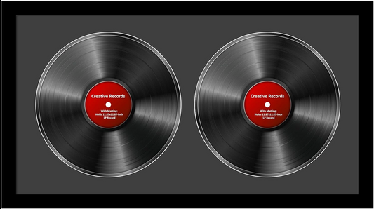 12" Double Record Disc Frame