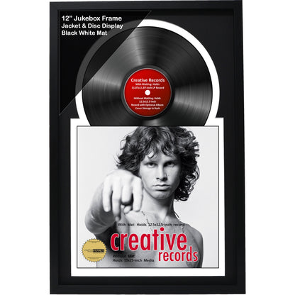 12" Jukebox Record Frame with Double Mat