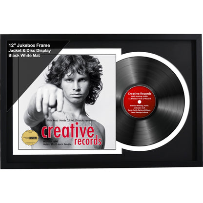 12" Jukebox Record Frame with Double Mat