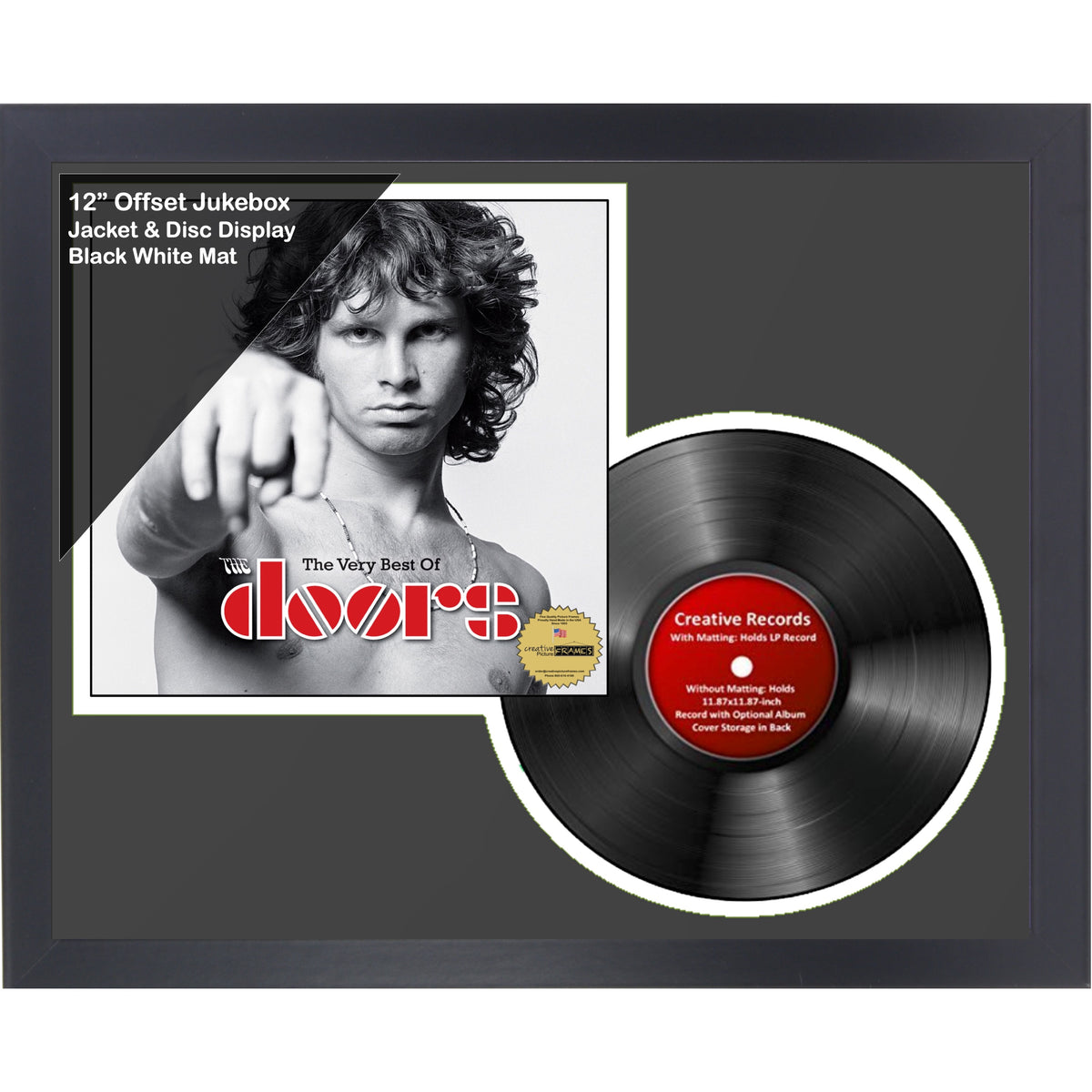 12" Offset Jukebox Frame with Double Mat