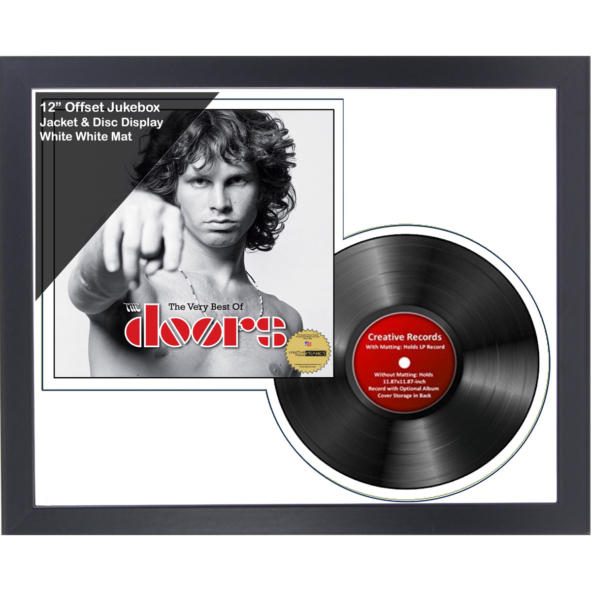 12" Offset Jukebox Frame with Double Mat