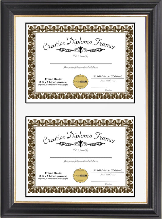 Double Diploma Frame with Mat