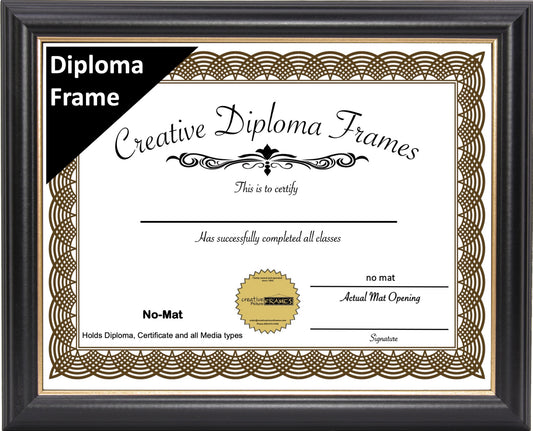 Rockefeller Black Diploma Frame (no Mat)