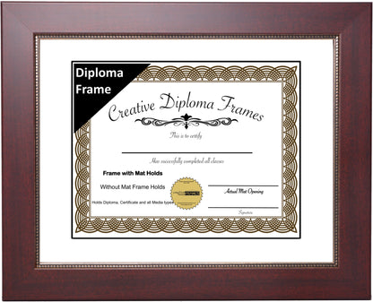 Empire Mahogany Diploma Frame with Mat