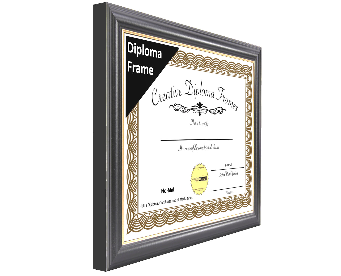 Rockefeller Black Diploma Frame (no Mat)