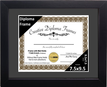 Manhattan Black Diploma Frame with Mat