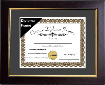 Majestic Mahogany Diploma Frame with Mat