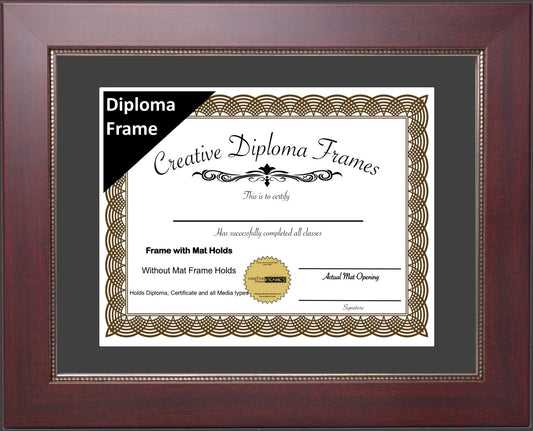 Empire Mahogany Diploma Frame with Mat