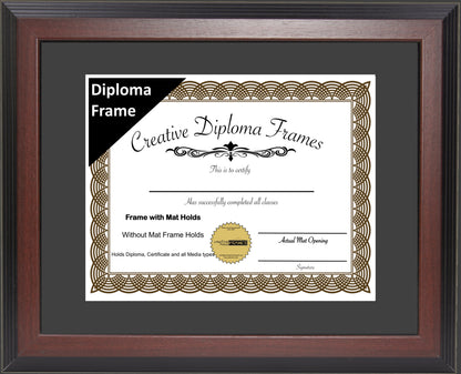 Congress Mahogany Diploma Frame with Mat