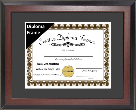 Congress Mahogany Diploma Frame with Mat