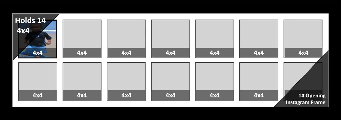 4x4 Multi Opening Picture Frame