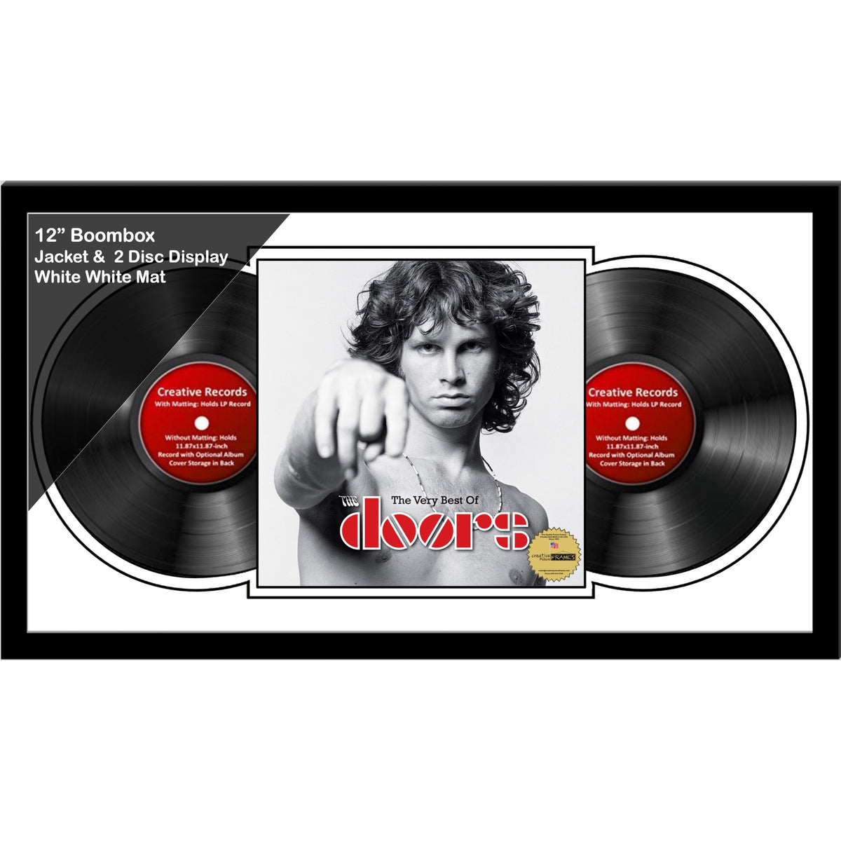 12" Double Record Boombox Frame