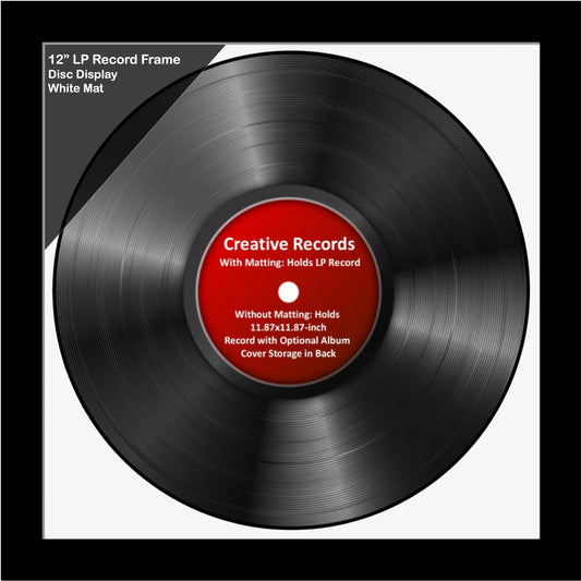 12" Record Disc Frame with Mat