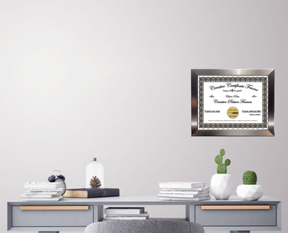 Carnegie Stainless Steel Diploma Frame (No Mat)