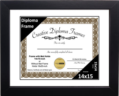 Manhattan Black Diploma Frame with Mat