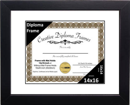 Manhattan Black Diploma Frame with Mat