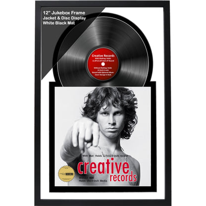 12" Jukebox Record Frame with Double Mat