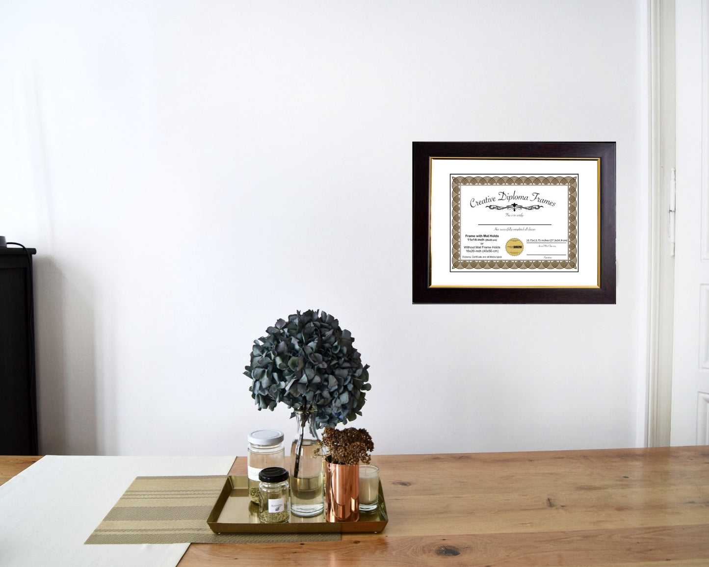 Majestic Mahogany Diploma Frame with Mat
