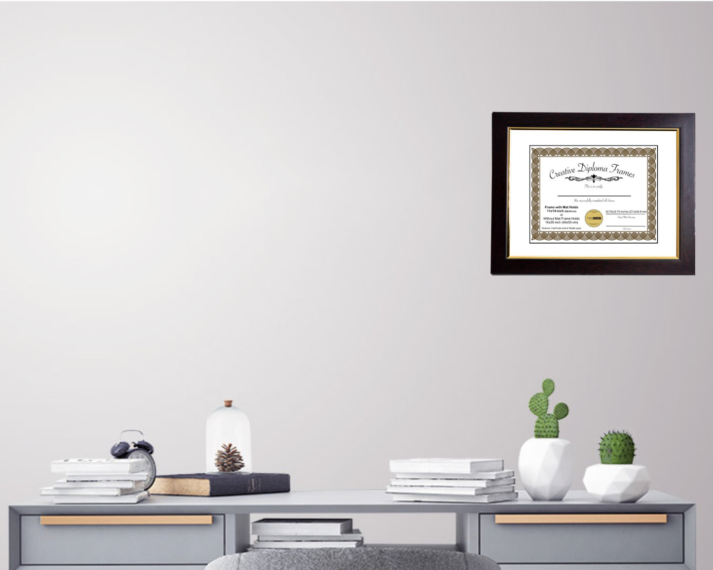 Majestic Mahogany Diploma Frame with Mat