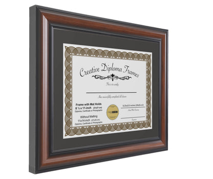 Walnut Diploma Frame with Mat