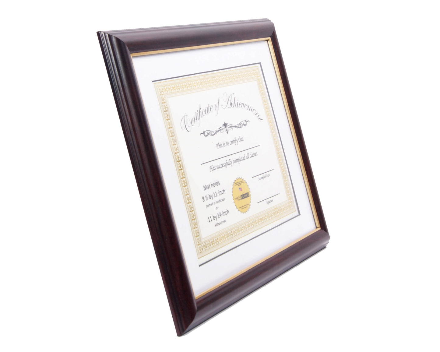 Rockefeller Mahogany Diploma Frame with Mat