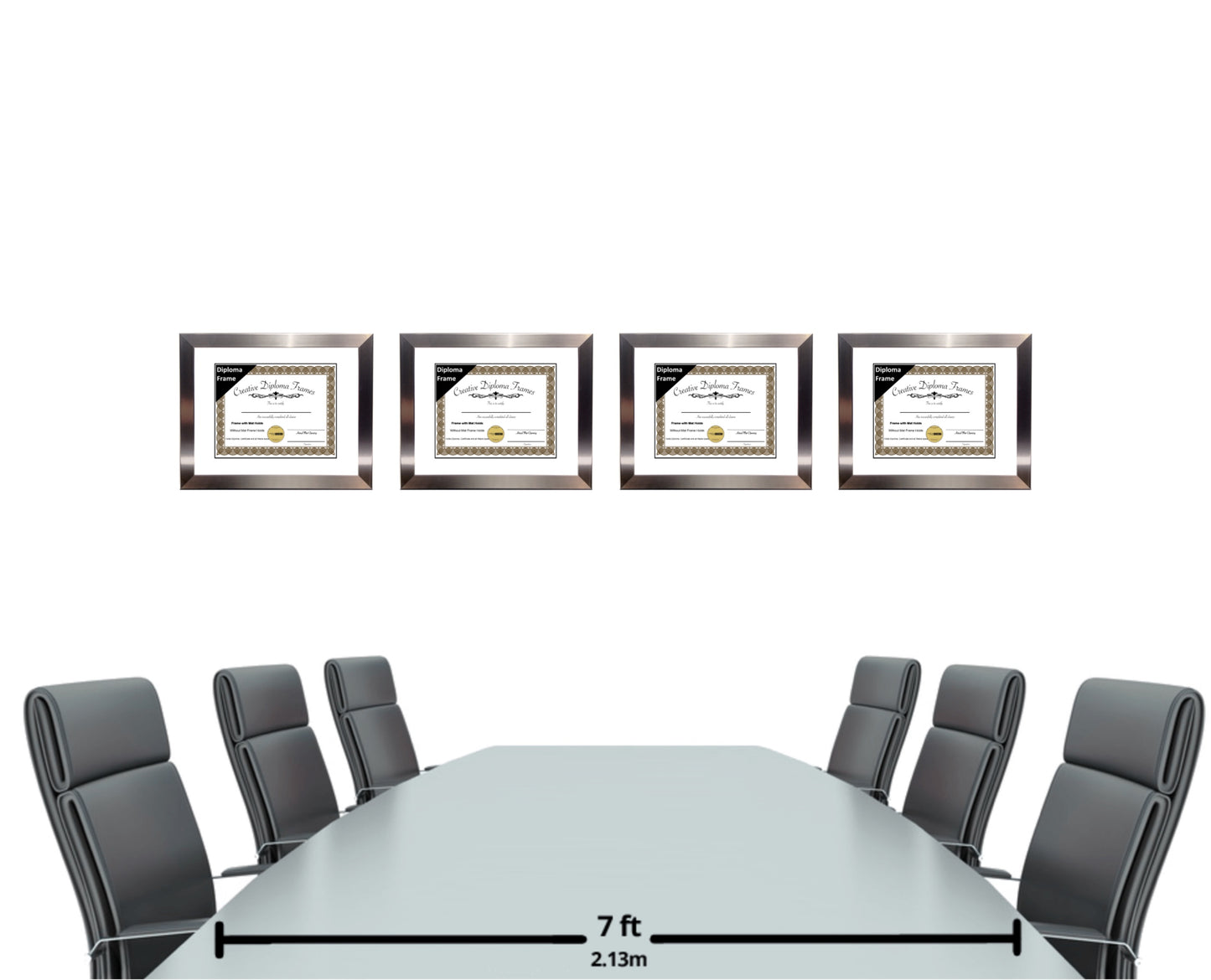 Carnegie Stainless Steel Diploma Frame with Mat