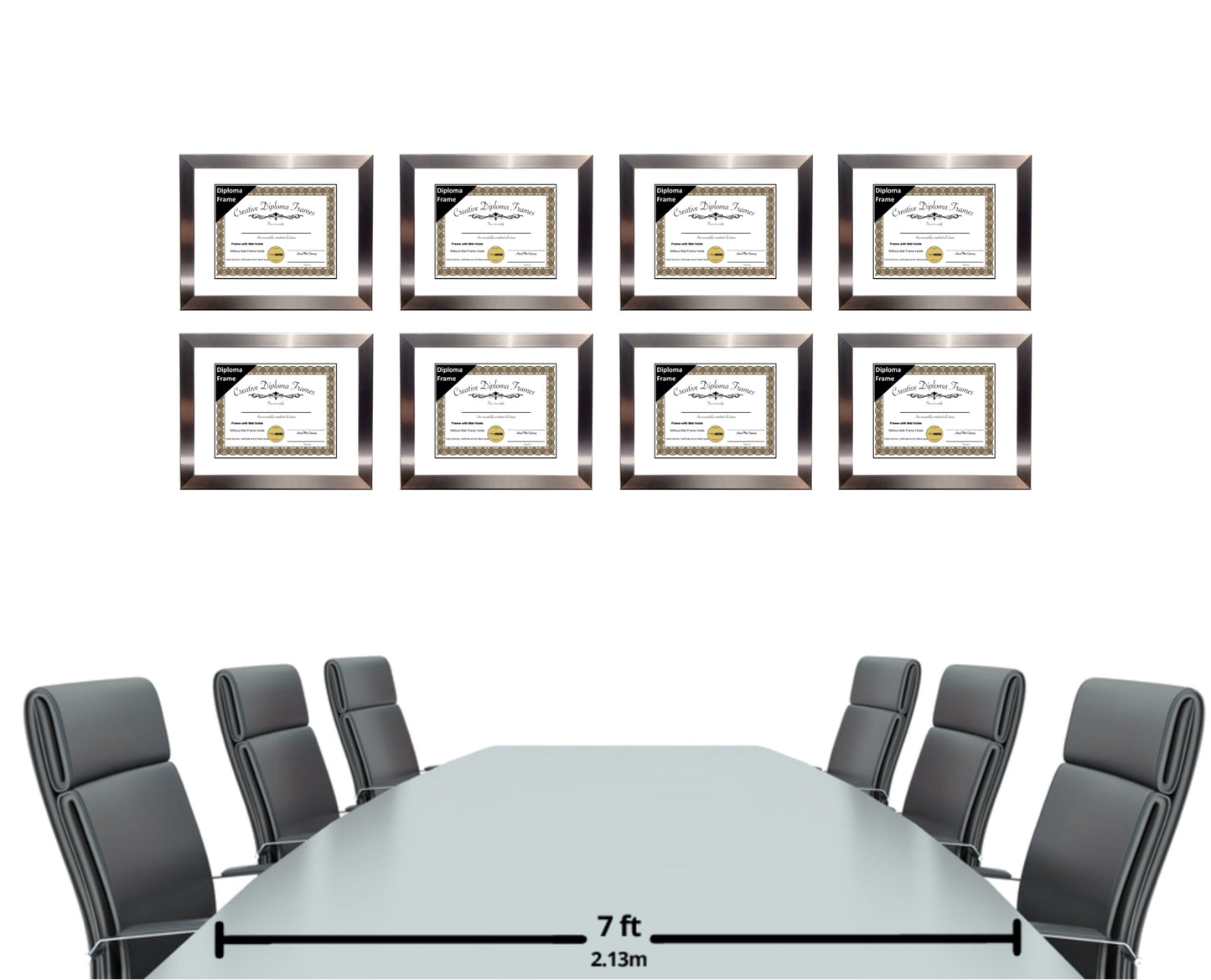 Carnegie Stainless Steel Diploma Frame with Mat