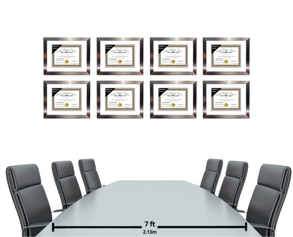 Carnegie Stainless Steel Diploma Frame with Mat