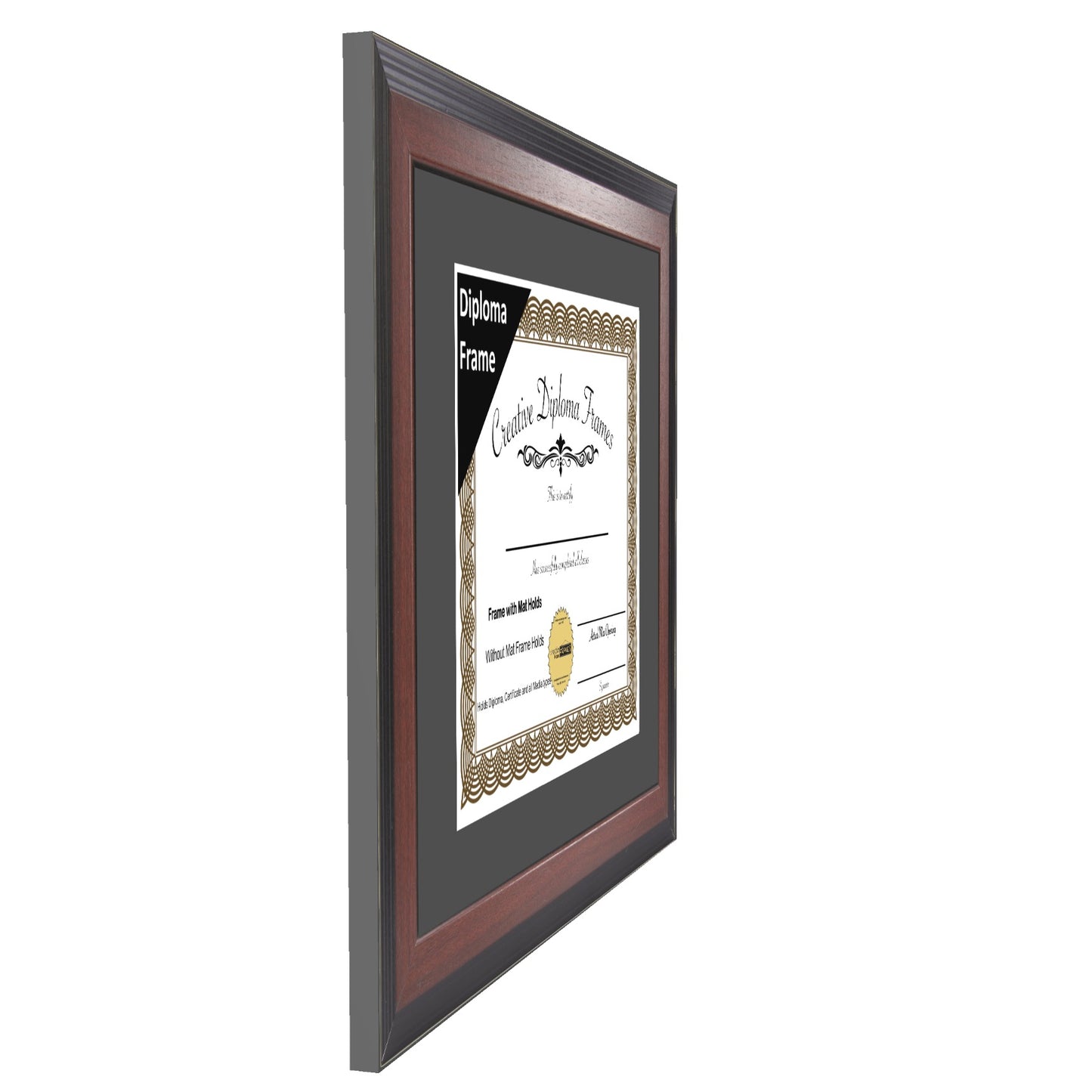Congress Mahogany Diploma Frame with Mat