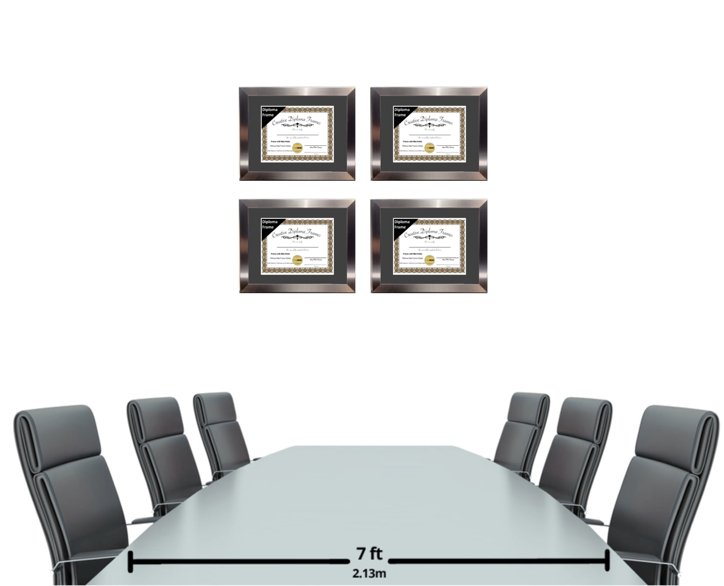 Carnegie Stainless Steel Diploma Frame with Mat