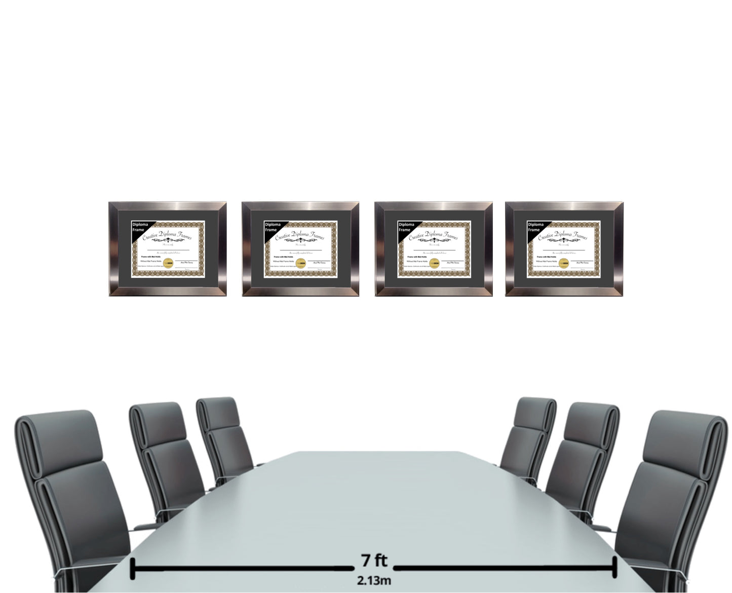 Carnegie Stainless Steel Diploma Frame with Mat