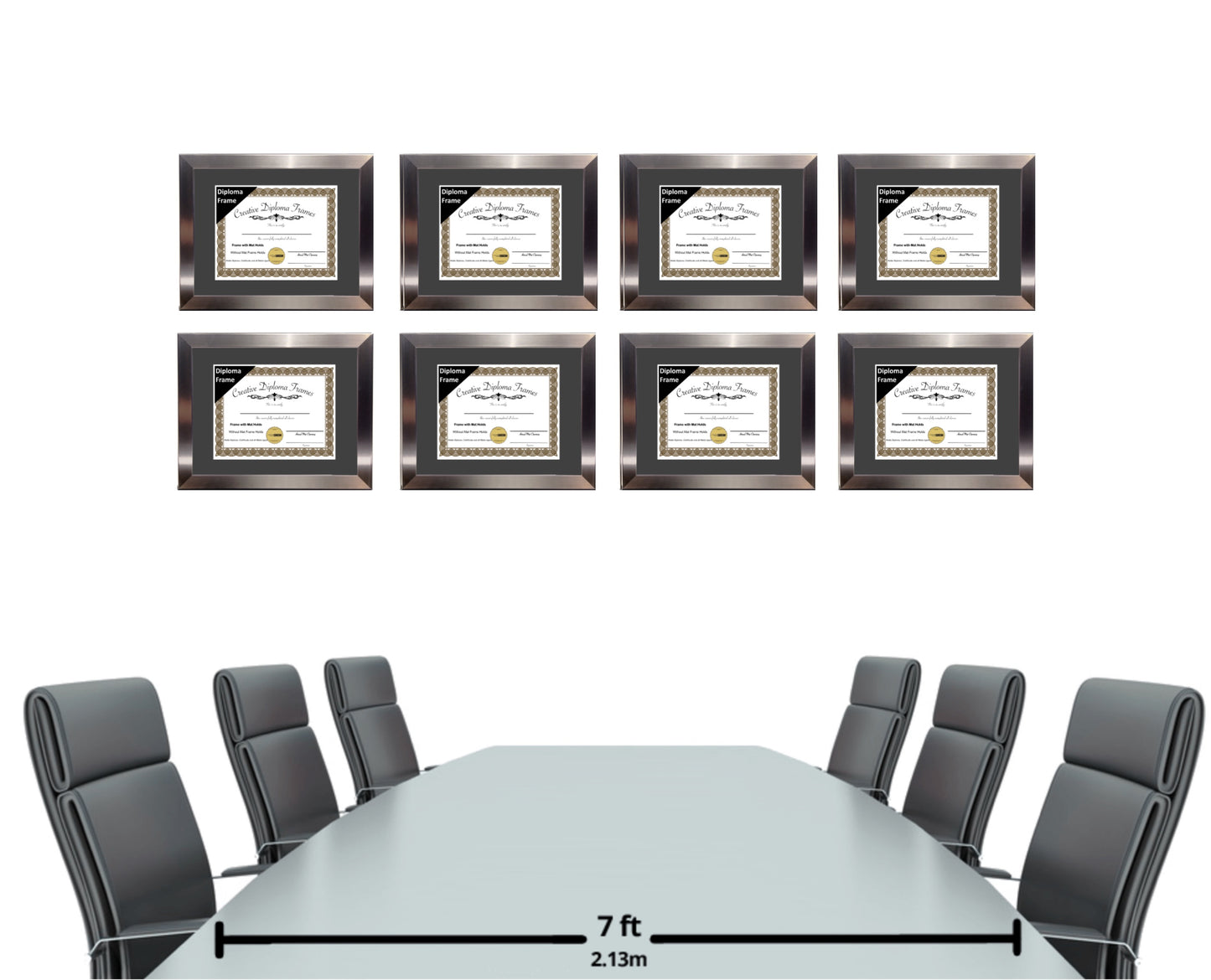 Carnegie Stainless Steel Diploma Frame with Mat